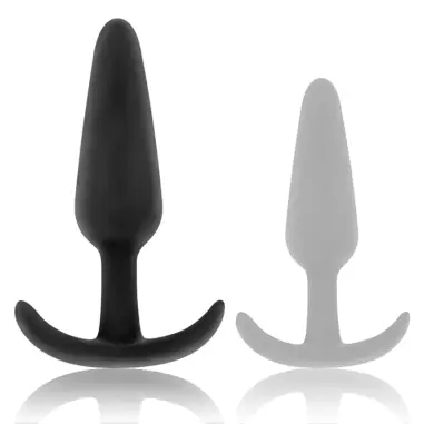 Kael Plug Anal Silicona con Asa Mediano | Black&silver