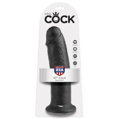 Pene Negro 25 cm - Sumergible y Tacto Realista | King Cock