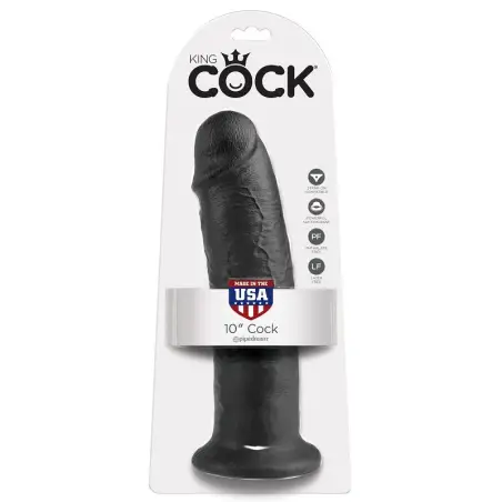 Pene Negro 25 cm - Sumergible y Tacto Realista | King Cock