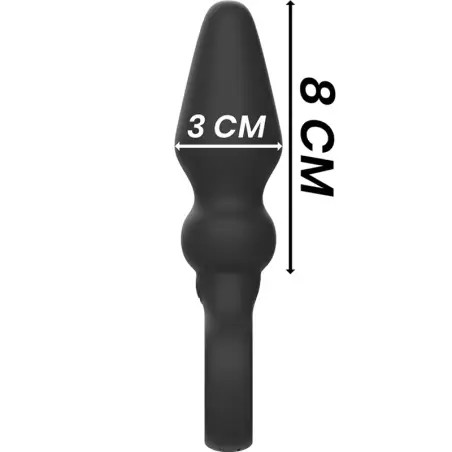 Ozzy Potente Vibrador Plug Anal Silicona | Black&silver