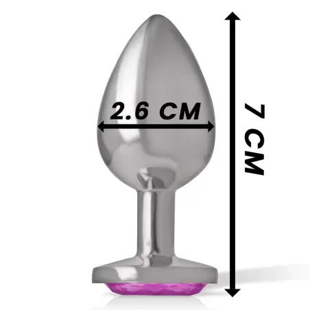 Plug Anal Metal Aluminio Corazón Rosa Talla S | Intense
