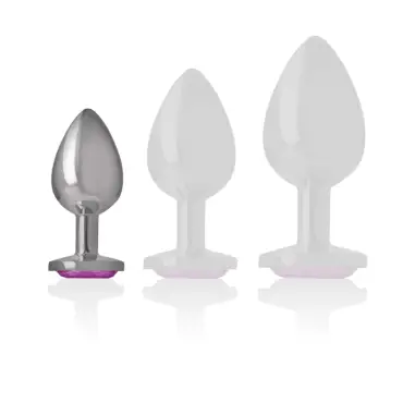 Plug Anal Metal Aluminio Corazón Rosa Talla S | Intense