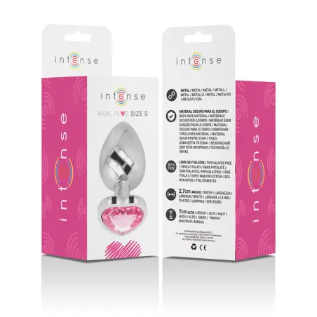 Plug Anal Metal Aluminio Corazón Rosa Talla S | Intense