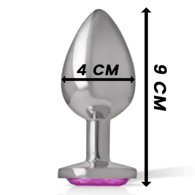 Plug Anal Metal Aluminio Corazón Rosa Talla L | Intense