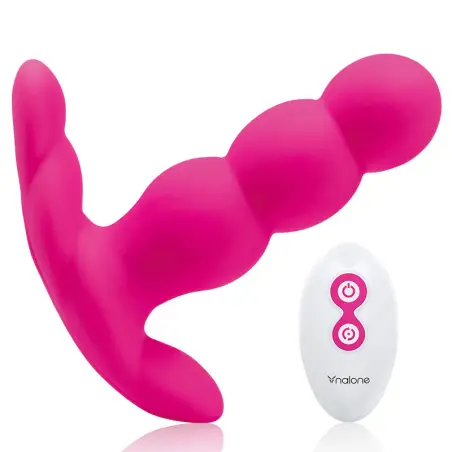Pearl Vibrador Anal Control Remoto Negro - Rotación | Nalone