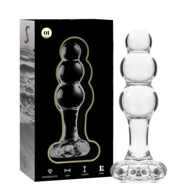 NEBULA SERIES BY IBIZA - MODELO 1 PLUG CRISTAL TRANSPARENTE 10.5 CM -O- 3 CM