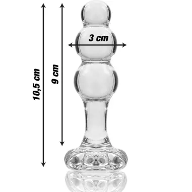 Modelo 1 Plug Cristal Transparente 10.5 cm Ø 3 cm