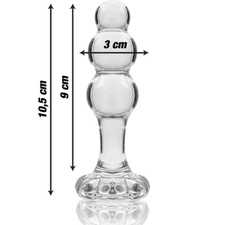 Modelo 1 Plug Cristal Transparente 10.5 cm Ø 3 cm