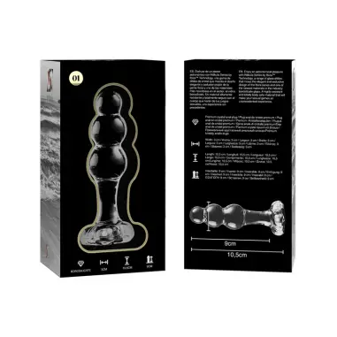 Modelo 1 Plug Cristal Transparente 10.5 cm Ø 3 cm