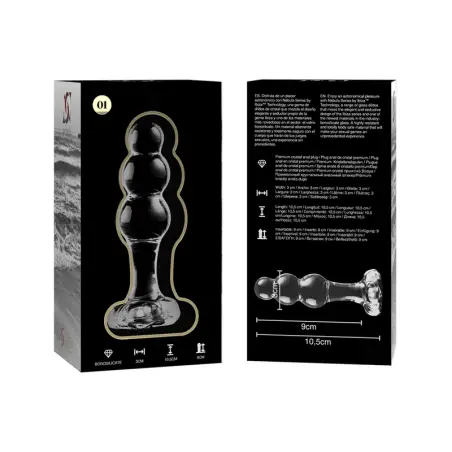Modelo 1 Plug Cristal Transparente 10.5 cm Ø 3 cm