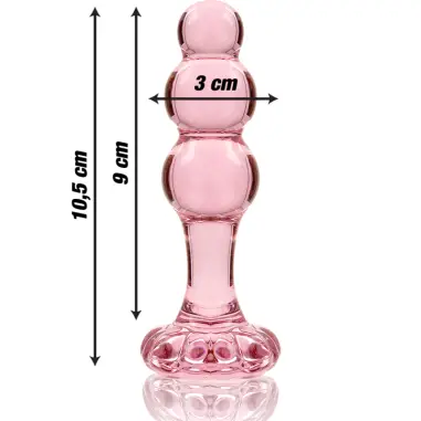 Modelo 1 Plug Cristal Rosa 10.5 cm Ø 3 cm - Juguete Anal