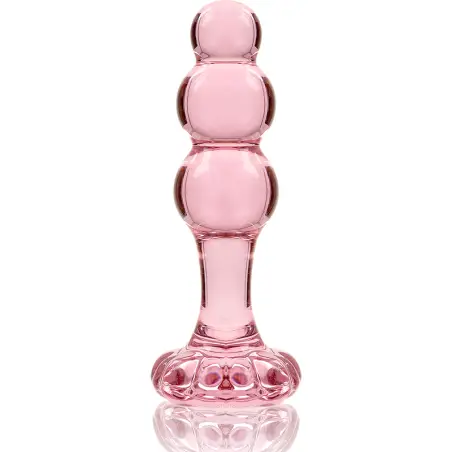 Modelo 1 Plug Cristal Rosa 10.5 cm Ø 3 cm - Juguete Anal
