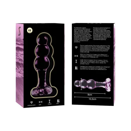 Modelo 1 Plug Cristal Rosa 10.5 cm Ø 3 cm - Juguete Anal