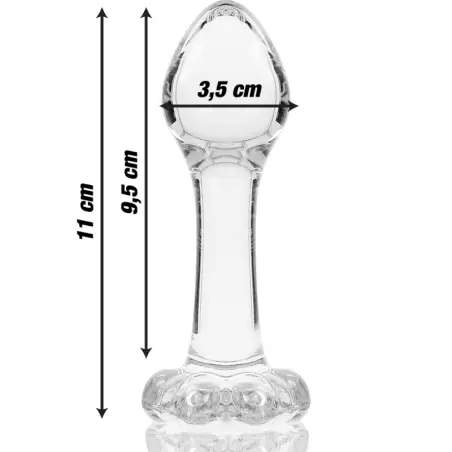 Modelo 2 Plug Cristal Transparente 11 cm Ø 3.5 cm