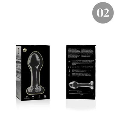 Modelo 2 Plug Cristal Transparente 11 cm Ø 3.5 cm