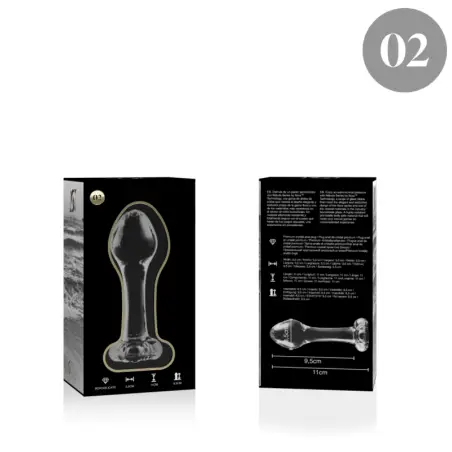 Modelo 2 Plug Cristal Transparente 11 cm Ø 3.5 cm