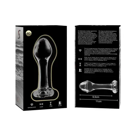Modelo 2 Plug Cristal Transparente 11 cm Ø 3.5 cm