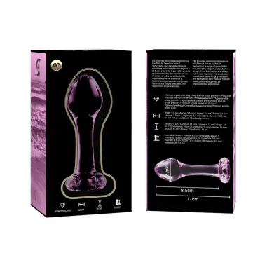 Modelo 2 Plug Cristal Rosa 11 cm Ø 3.5 cm - Juguete Anal