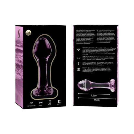 Modelo 2 Plug Cristal Rosa 11 cm Ø 3.5 cm - Juguete Anal