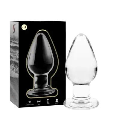 NEBULA SERIES BY IBIZA - MODELO 3 PLUG CRISTAL TRANSPARENTE 11 CM -O- 5 CM