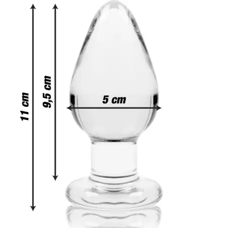 Modelo 3 Plug Cristal Transparente 11 cm Ø 5 cm