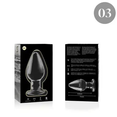 Modelo 3 Plug Cristal Transparente 11 cm Ø 5 cm