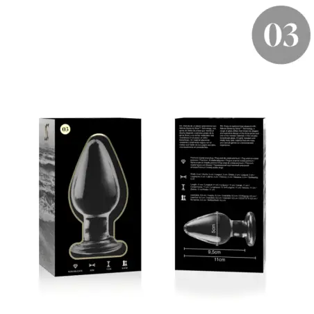 Modelo 3 Plug Cristal Transparente 11 cm Ø 5 cm