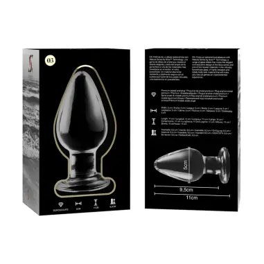 Modelo 3 Plug Cristal Transparente 11 cm Ø 5 cm