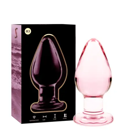 NEBULA SERIES BY IBIZA - MODELO 3 PLUG CRISTAL ROSA 11 CM -O- 5 CM