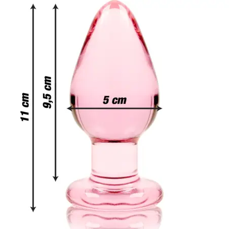 Modelo 3 Plug Cristal Rosa 11 cm Ø 5 cm - Juguete Anal
