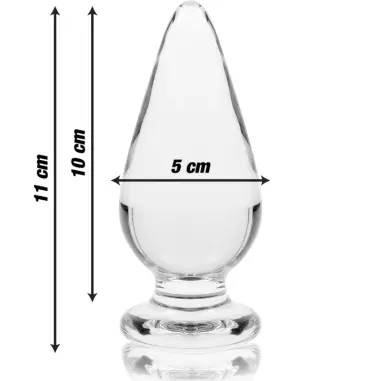 Modelo 4 Plug Cristal Transparente 11 cm Ø 5 cm