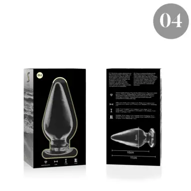 Modelo 4 Plug Cristal Transparente 11 cm Ø 5 cm
