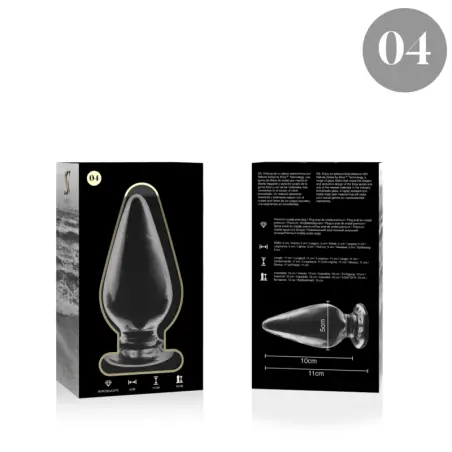 Modelo 4 Plug Cristal Transparente 11 cm Ø 5 cm
