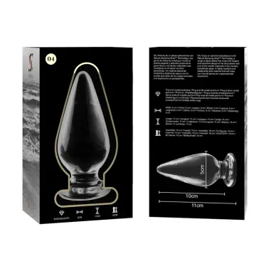 Modelo 4 Plug Cristal Transparente 11 cm Ø 5 cm