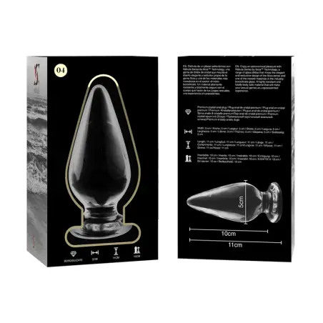 Modelo 4 Plug Cristal Transparente 11 cm Ø 5 cm