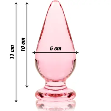 Modelo 4 Plug Cristal Rosa 11 cm Ø 5 cm - Juguete Anal