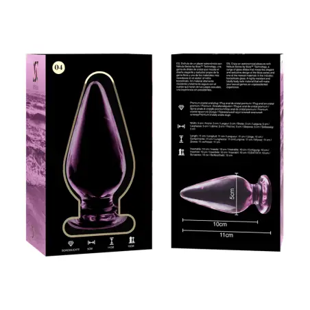 Modelo 4 Plug Cristal Rosa 11 cm Ø 5 cm - Juguete Anal
