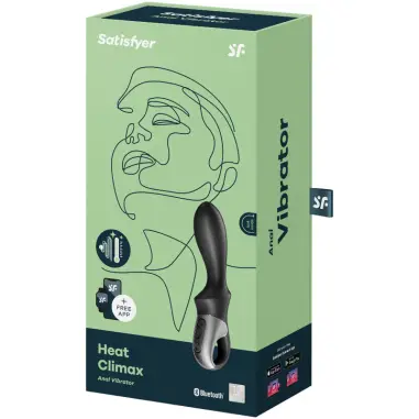 Heat Climax Vibrador Anal APP Negro | Satisfyer