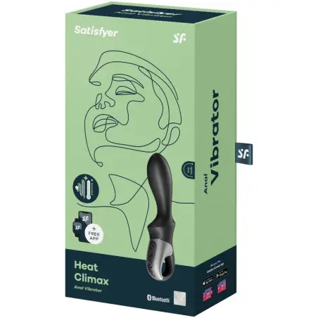 Heat Climax Vibrador Anal APP Negro | Satisfyer