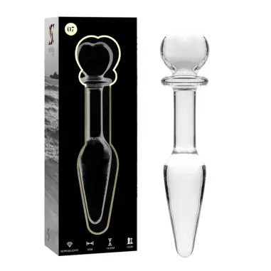NEBULA SERIES BY IBIZA - MODELO 7 PLUG CRISTAL TRANSPARENTE 13.5 CM -O- 3 CM