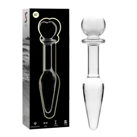 NEBULA SERIES BY IBIZA - MODELO 7 PLUG CRISTAL TRANSPARENTE 13.5 CM -O- 3 CM