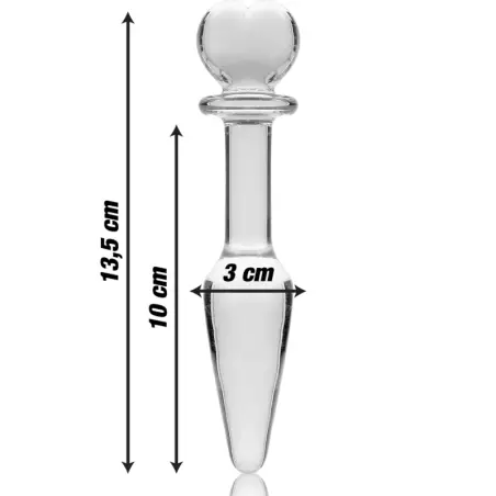 Modelo 7 Plug Cristal Transparente 13.5 cm Ø 3 cm