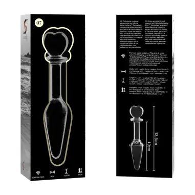 Modelo 7 Plug Cristal Transparente 13.5 cm Ø 3 cm