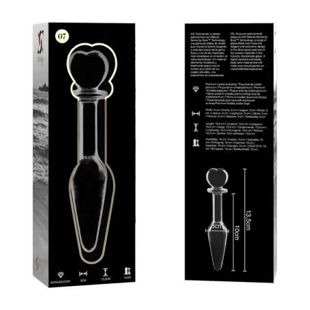 Modelo 7 Plug Cristal Transparente 13.5 cm Ø 3 cm