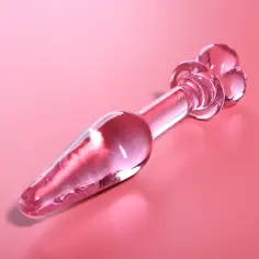 NEBULA SERIES BY IBIZA - MODELO 7 PLUG CRISTAL ROSA 13.5 CM -O- 3 CM