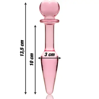 Modelo 7 Plug Cristal Rosa 13.5 cm Ø 3 cm - Juguete Anal