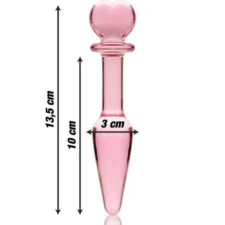 Modelo 7 Plug Cristal Rosa 13.5 cm Ø 3 cm - Juguete Anal