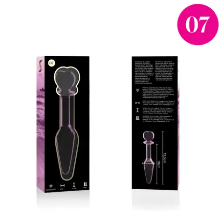 Modelo 7 Plug Cristal Rosa 13.5 cm Ø 3 cm - Juguete Anal