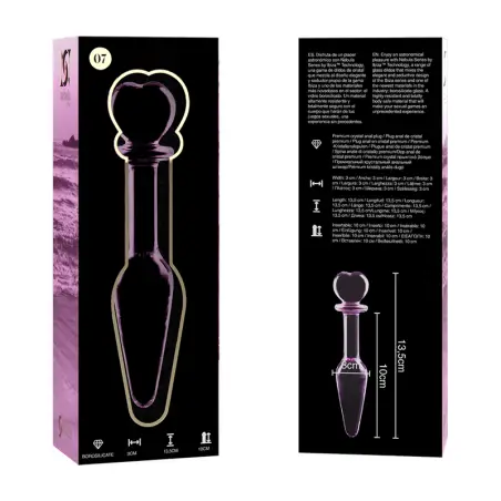 Modelo 7 Plug Cristal Rosa 13.5 cm Ø 3 cm - Juguete Anal