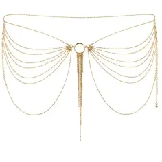 BIJOUX INDISCRETS - MAGNIFIQUE JOYA DE CADENAS METÁLICAS PARA CINTURA DORADA 2